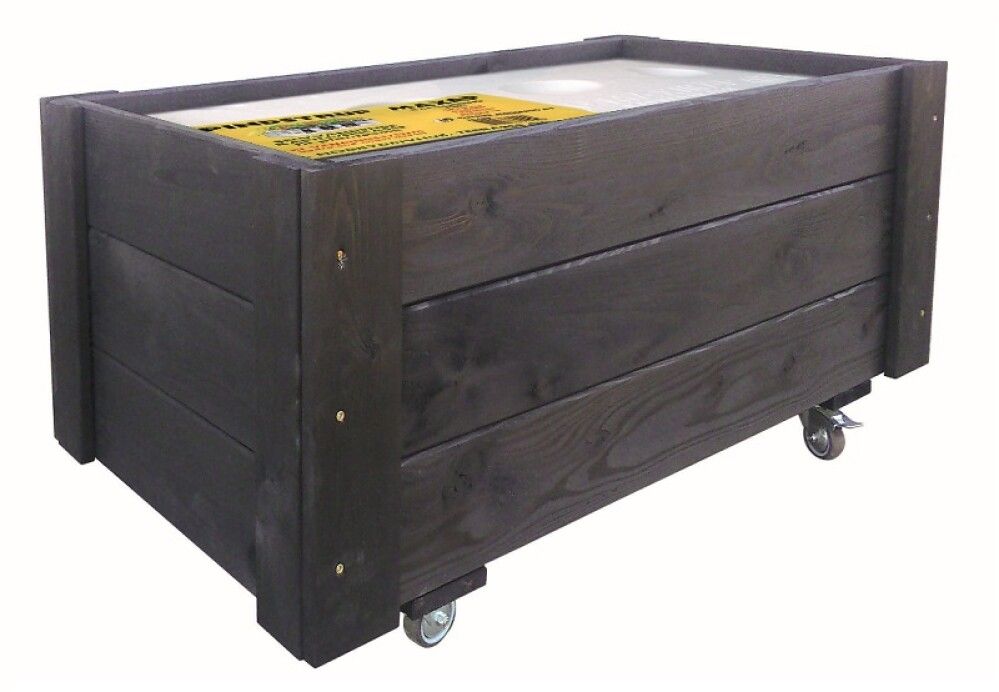 Gróðurkassi á hjólum Maxiflex Pindstrup svartur