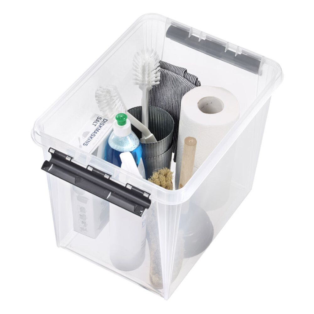 Plastkassi með loki 25L SmartStore Classic 16 glær