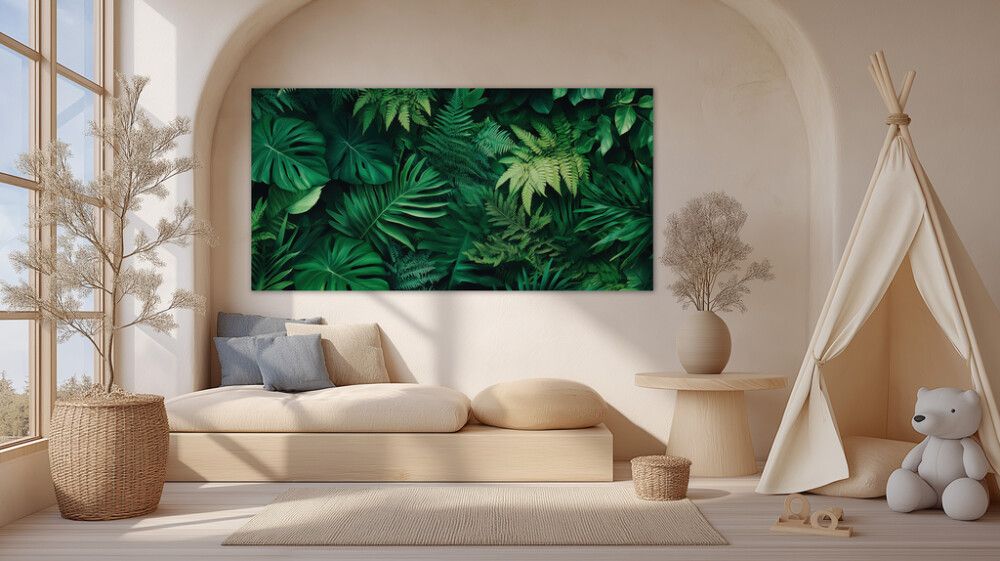 Hljóðvistarmynd plöntur 2420x1220x20 mm InEx