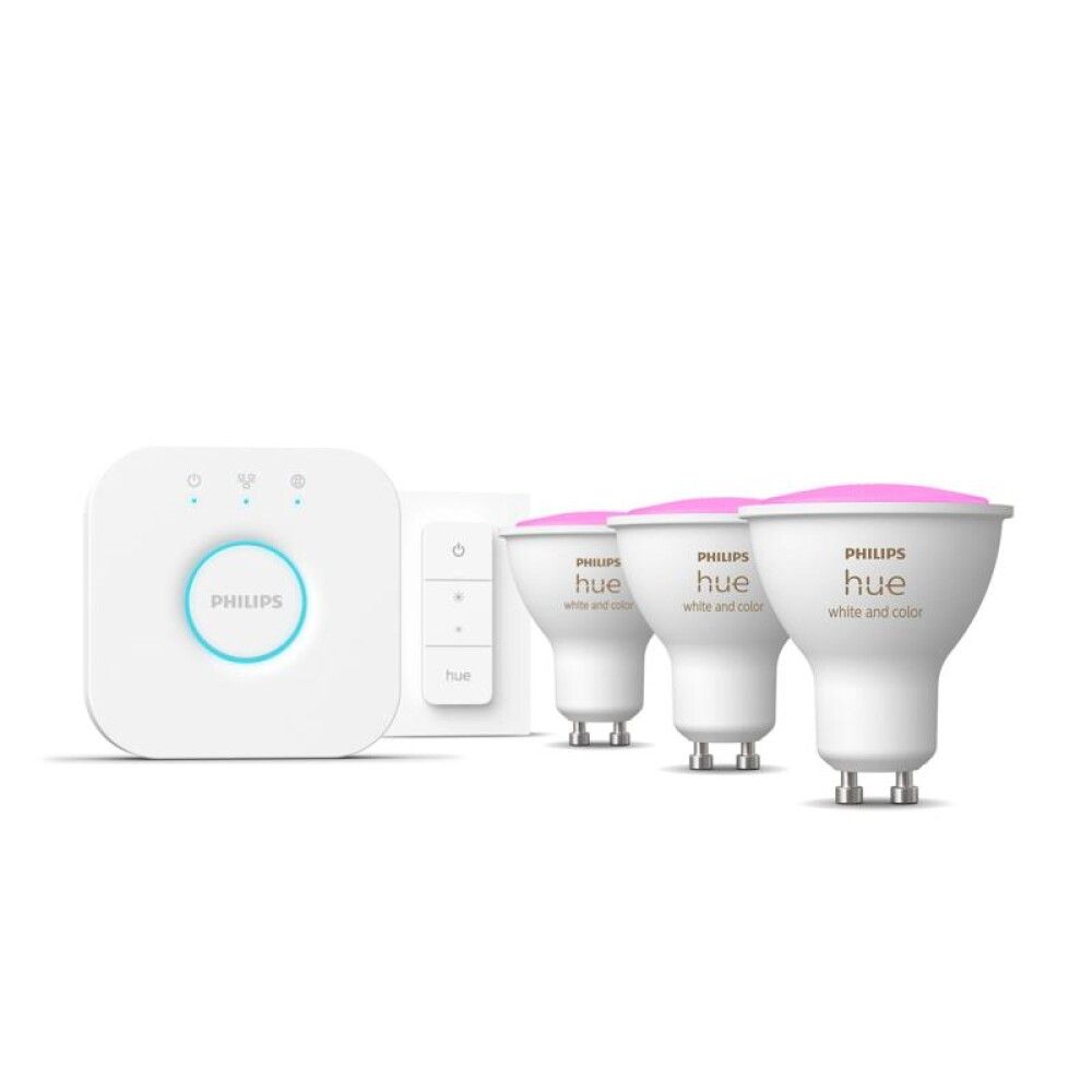 Startsett WCA 3xGU10 með brú og rofa Philips Hue