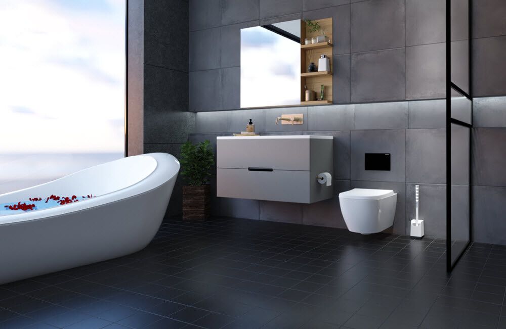 Salernisbursti Sanimaid Dublin matt hvítur