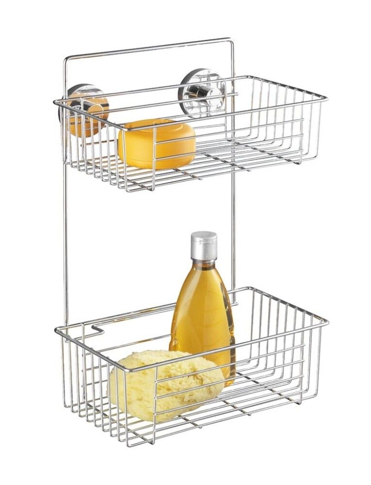 Sturtukarfa tvöföld veggfest 26cm Wenko króm