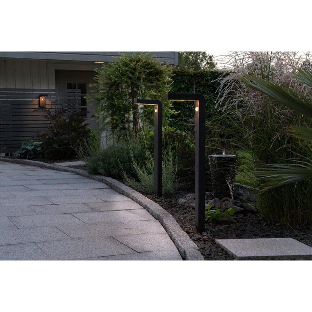 Garðljós sólar með skynjara LED Baracconi svart