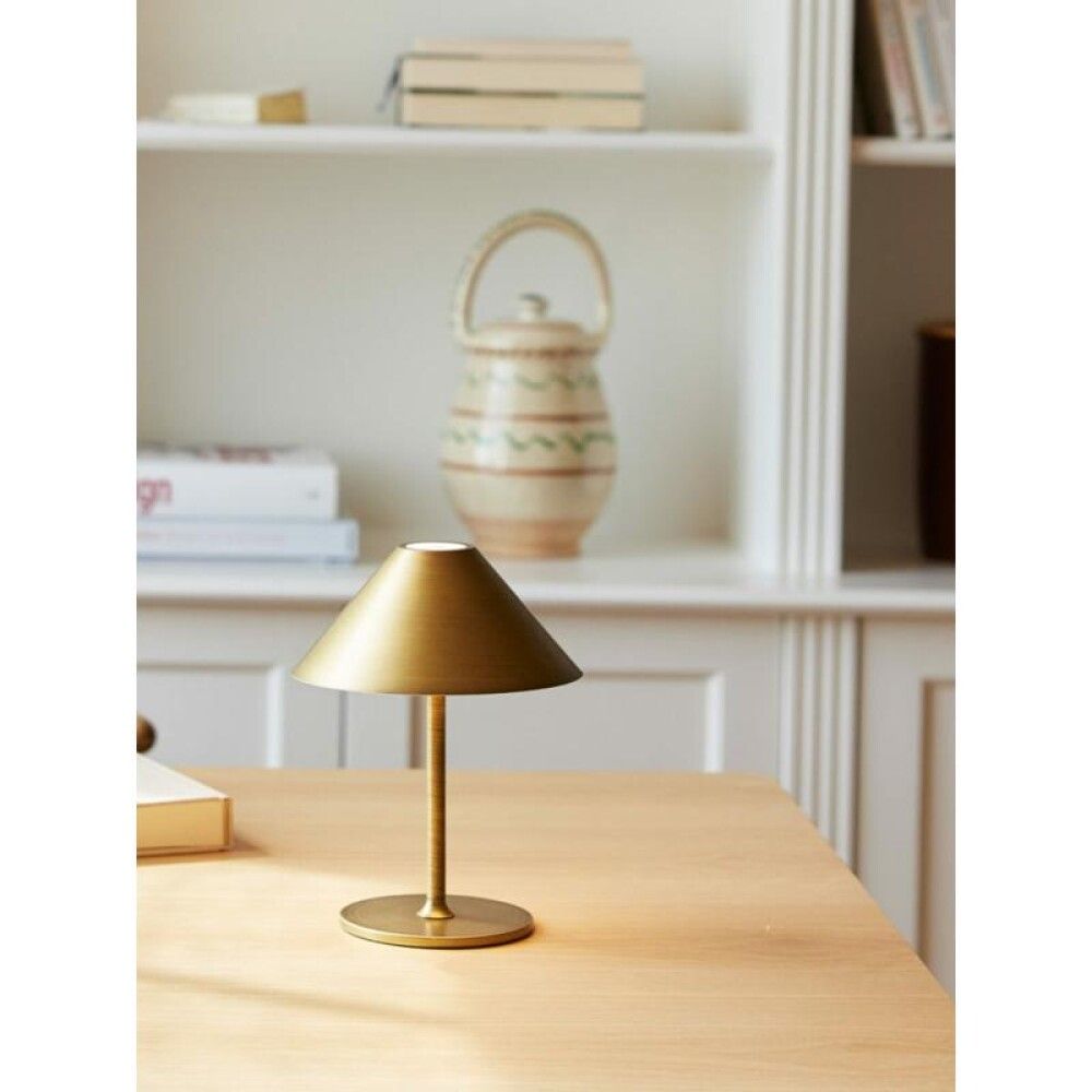 Borðlampi LED þráðlaus Hygge 3W IP54 19cm messing