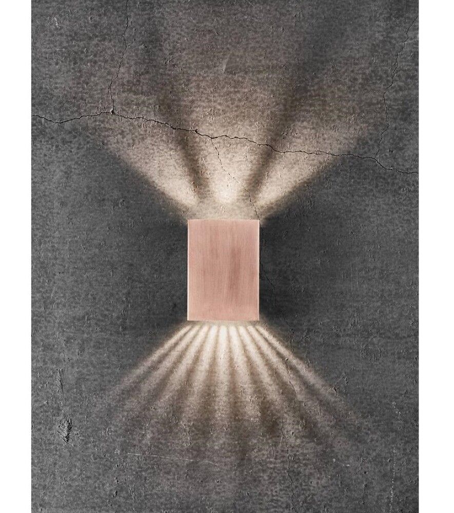 Veggljós LED Fold 10 kopar 14,8 cm