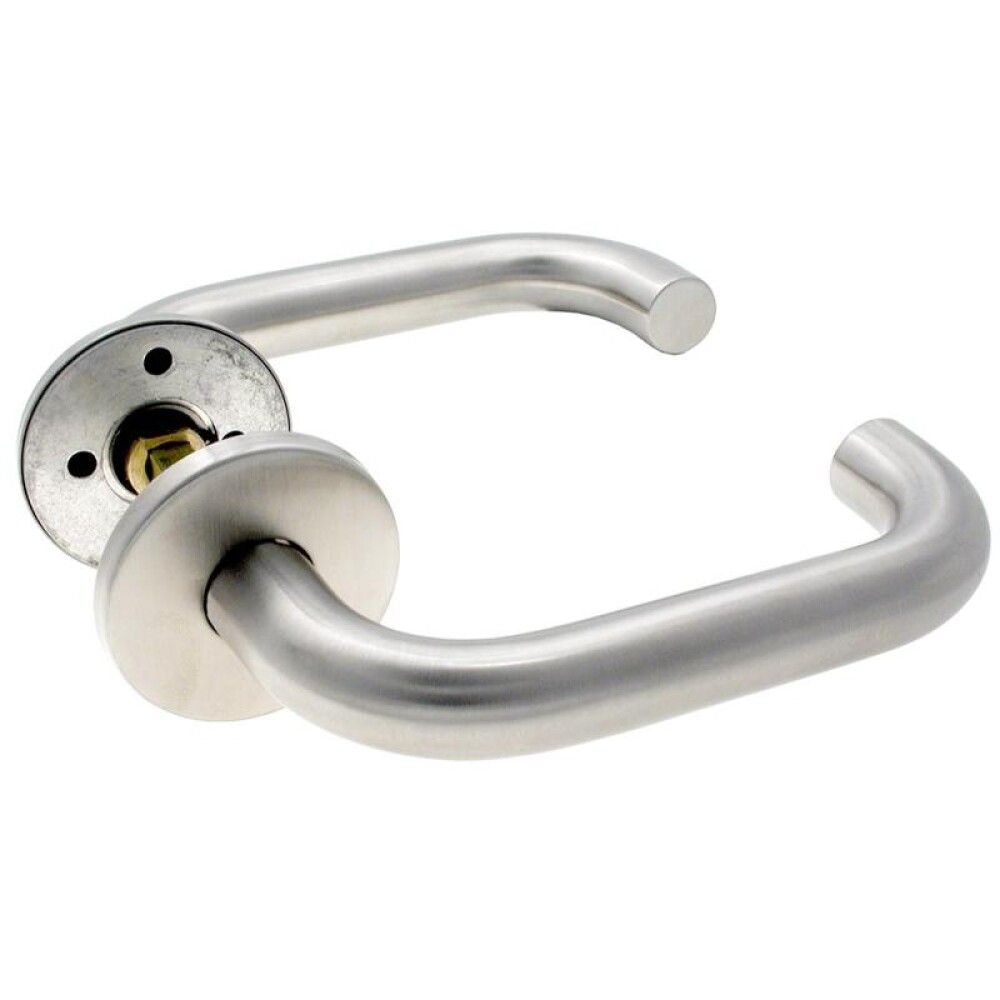 Hurðarhúnn 16mm Ruko Nordic U form með rósettu ryðfrír