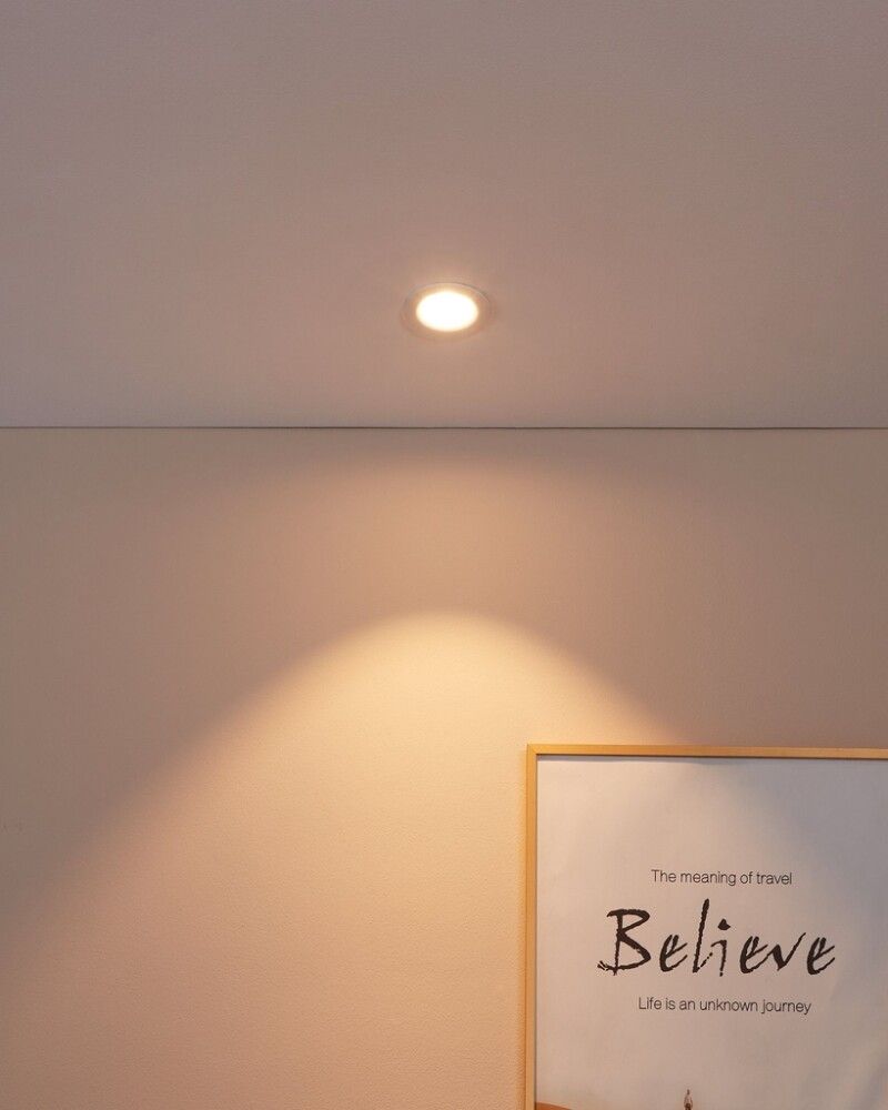 Innfeldur LED kastari Saliceto 6W Eglo hvítur/ál  þv8,8cm