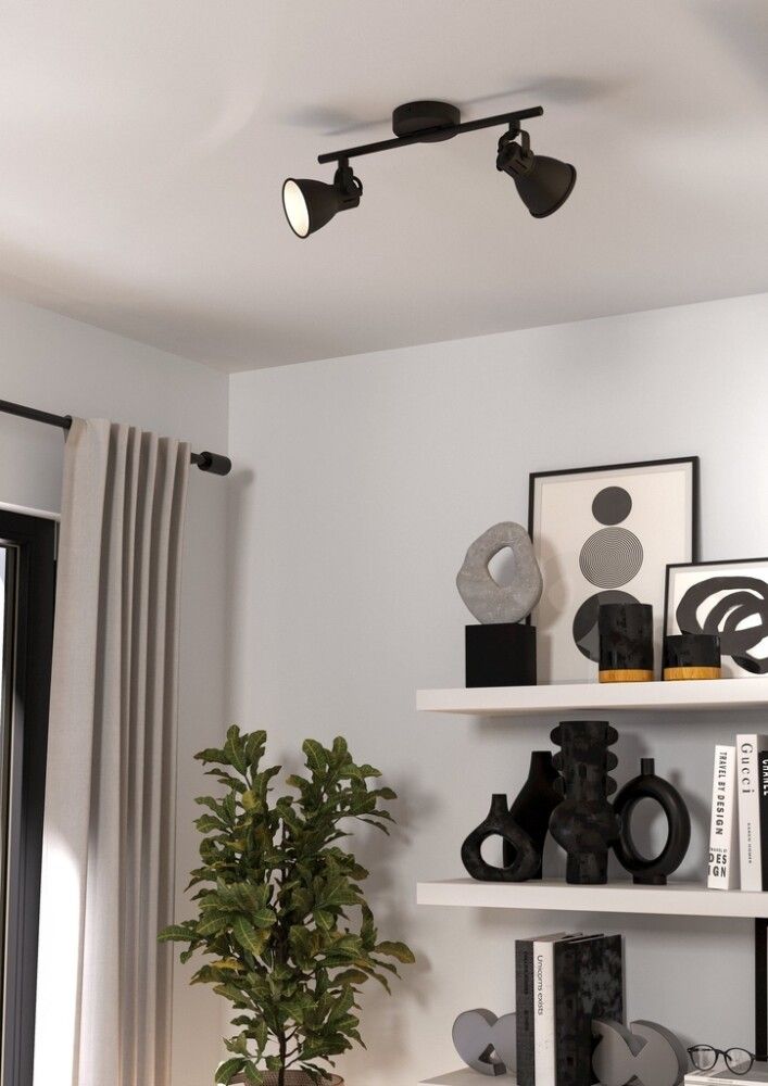 Loftkastari LED Seras 2x3,3W Eglo svart