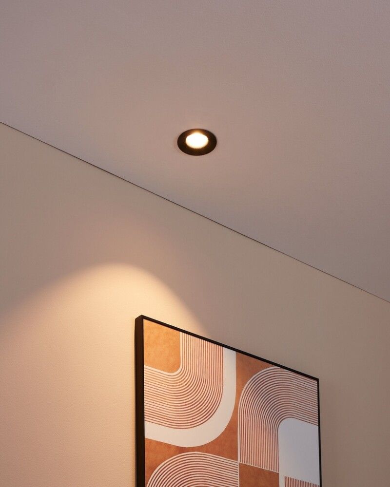 LED innfelldur kastari Saliceto 6W Eglo svartur/ál þv8,8cm