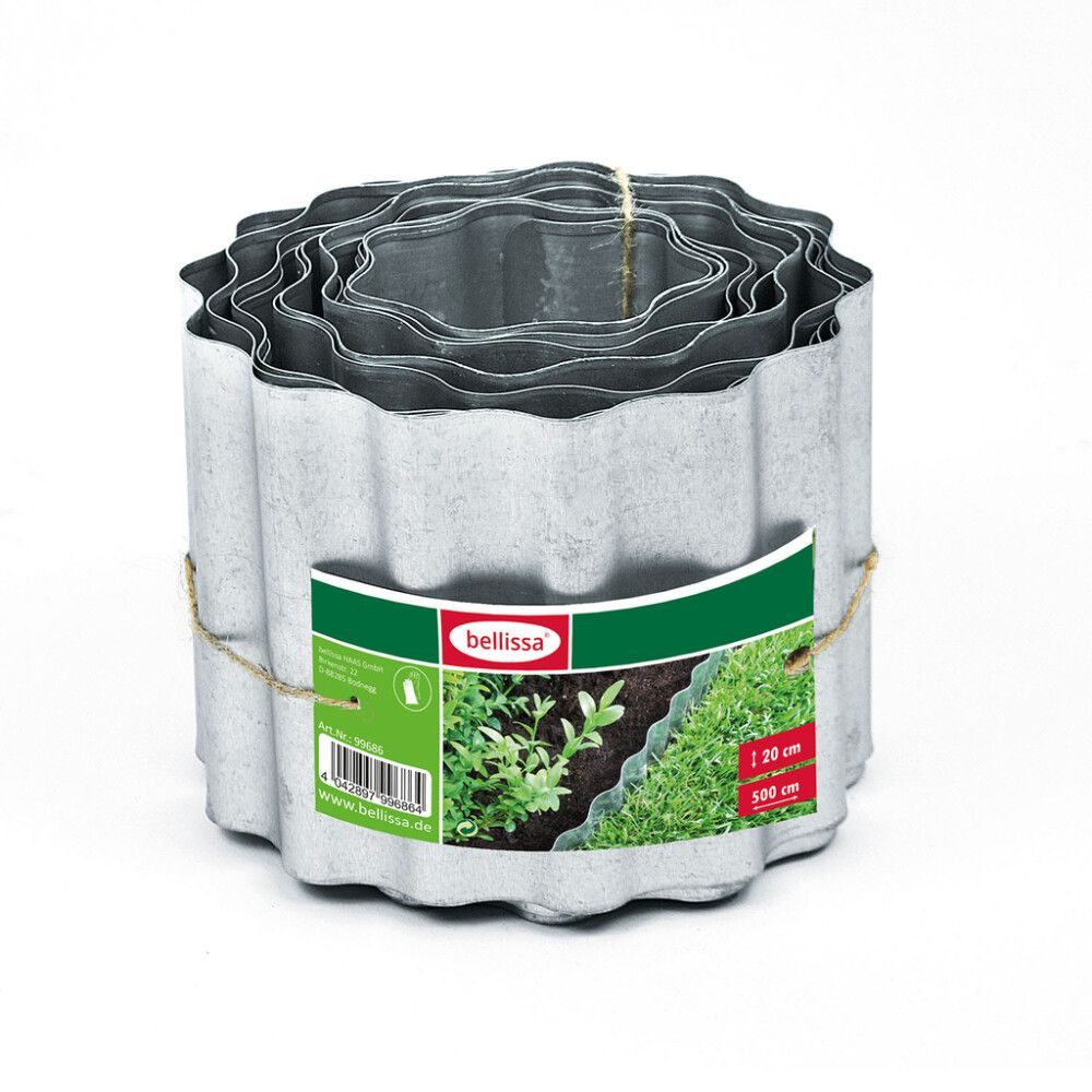 Beðkantur 5m x 20cm galvaniseraður Bellissa