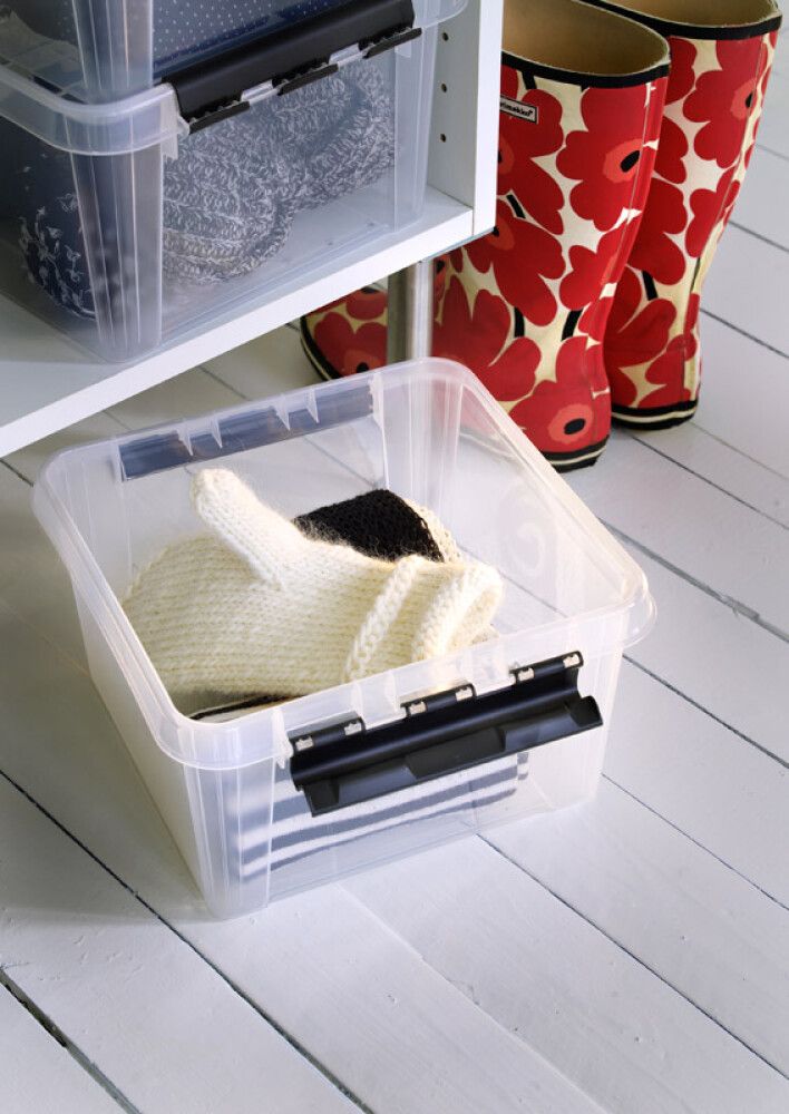 Plastkassi með loki 8L SmartStore Classic 12 glær