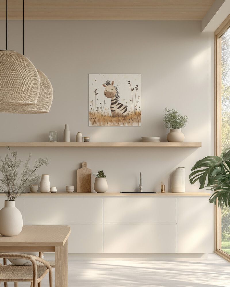 Hljóðvistarmynd sebrahestur 600x600x20 mm InEx