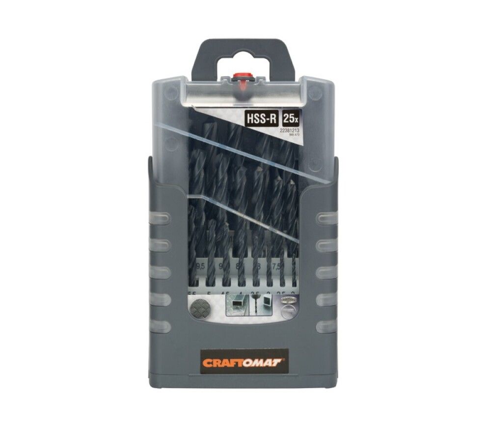 Borasett HSS-R1 málmur 1-13mm Craftomat 25stk