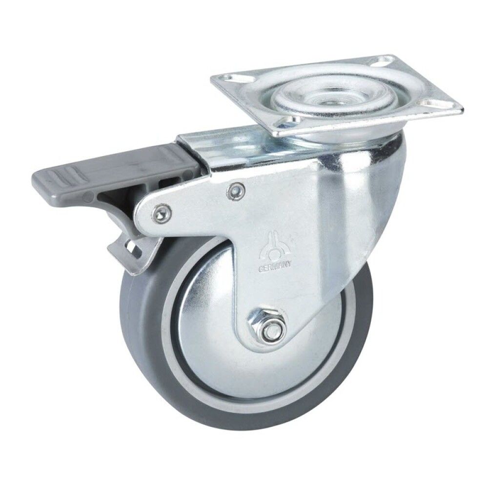 Snúningshjól með bremsu 75x25 mm Stabilit 50 kg