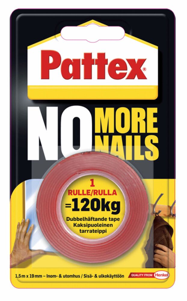 Tvíhliða límband Pattex No More Nails 1,5m 120kg