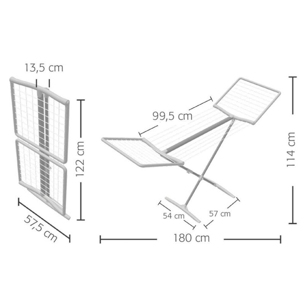 Þvottagrind 180x99,5x114 cm Juwel SuperDry Basic minta