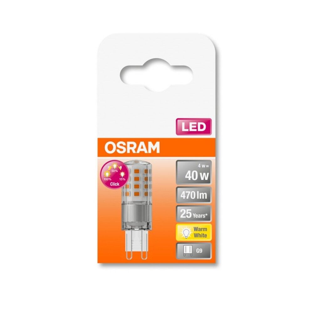 Ljósapera LED G9 2700K Osram 4W