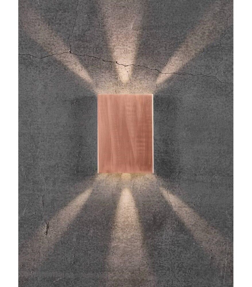 Veggljós LED Fold 15 kopar 21x14,8 cm