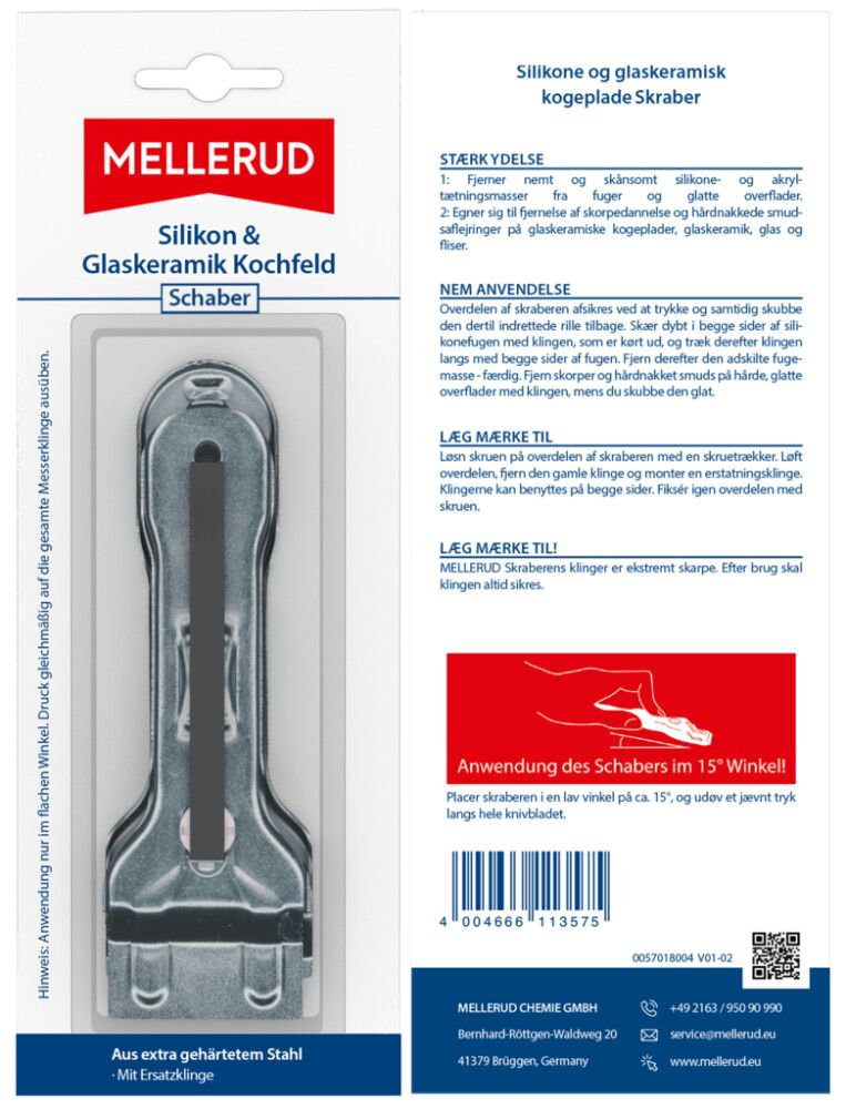 Skafa fyrir helluborð Mellerud aukablað