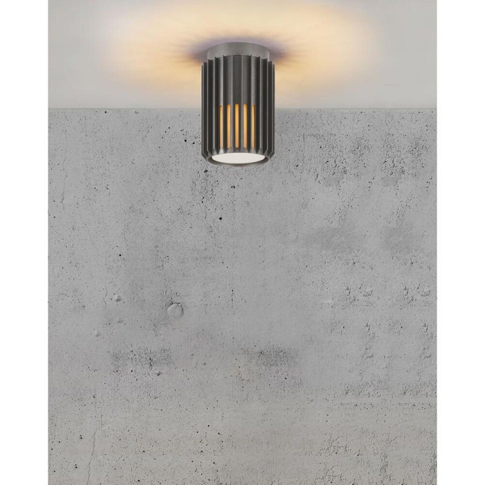 Loftljós E27 Aludra Ø12,4cm koksgrátt