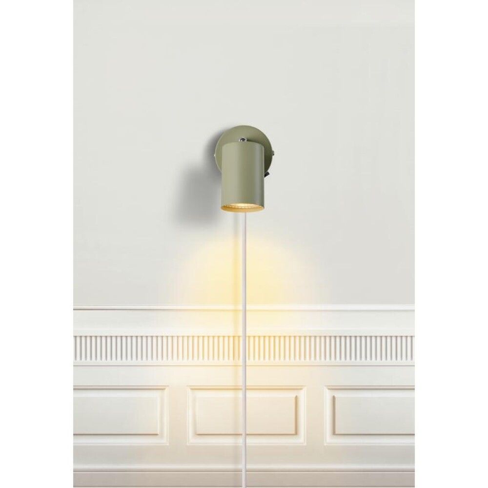 Veggljós GU10 Explore Ø5,5x14,5cm grænt