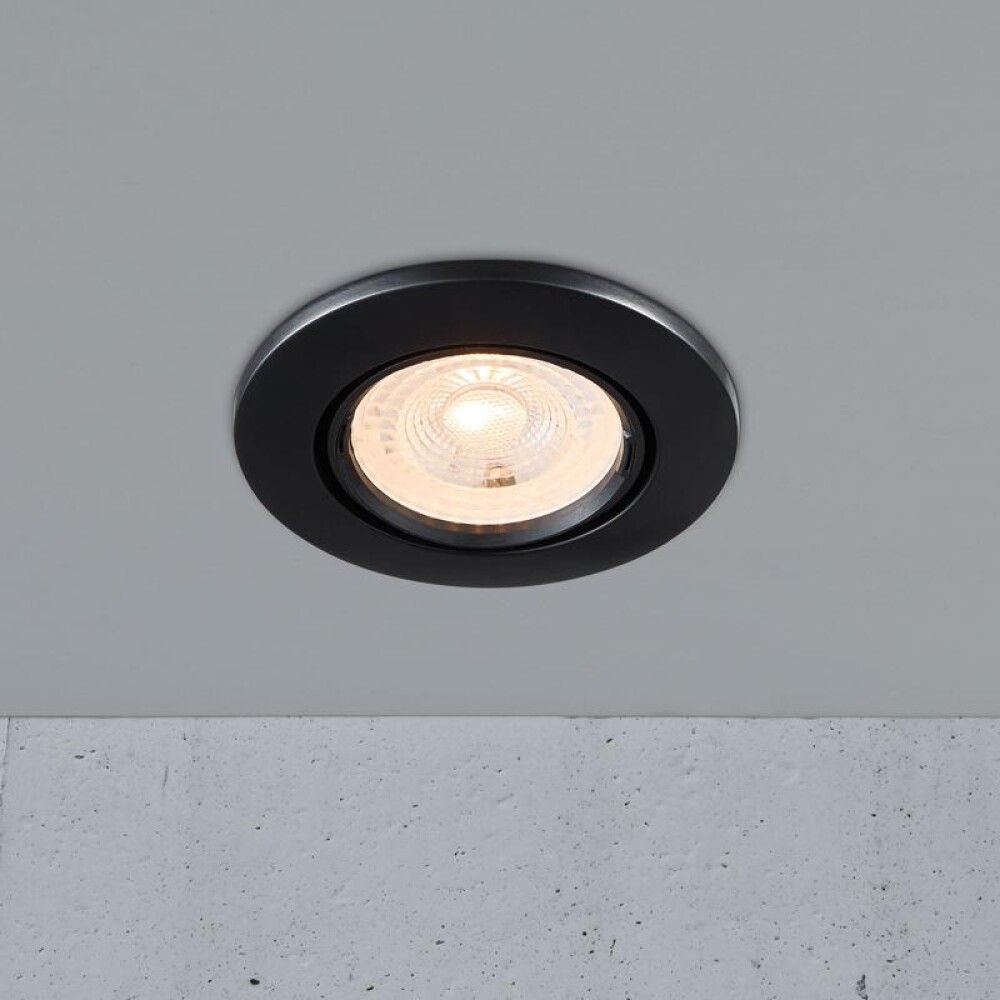 Innfeldur kastari GU10 Mixit Pro svartur dimmanlegur Ø8,5 cm