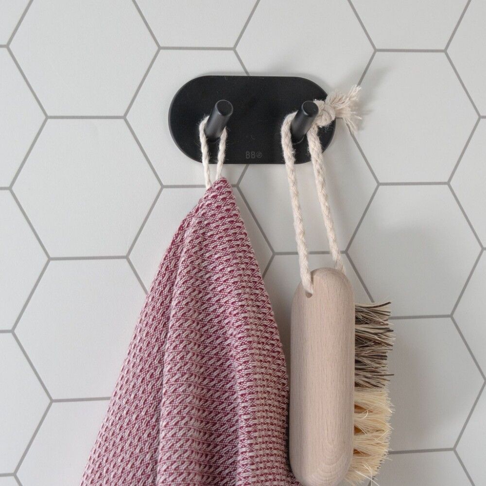 Snagi tvöfaldur Beslagsboden matt svartur