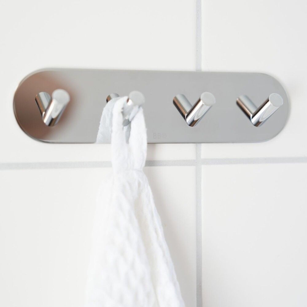 Snagi fjórfaldur Beslagsboden krómað stál