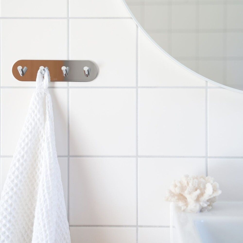 Snagi fjórfaldur Beslagsboden krómað stál