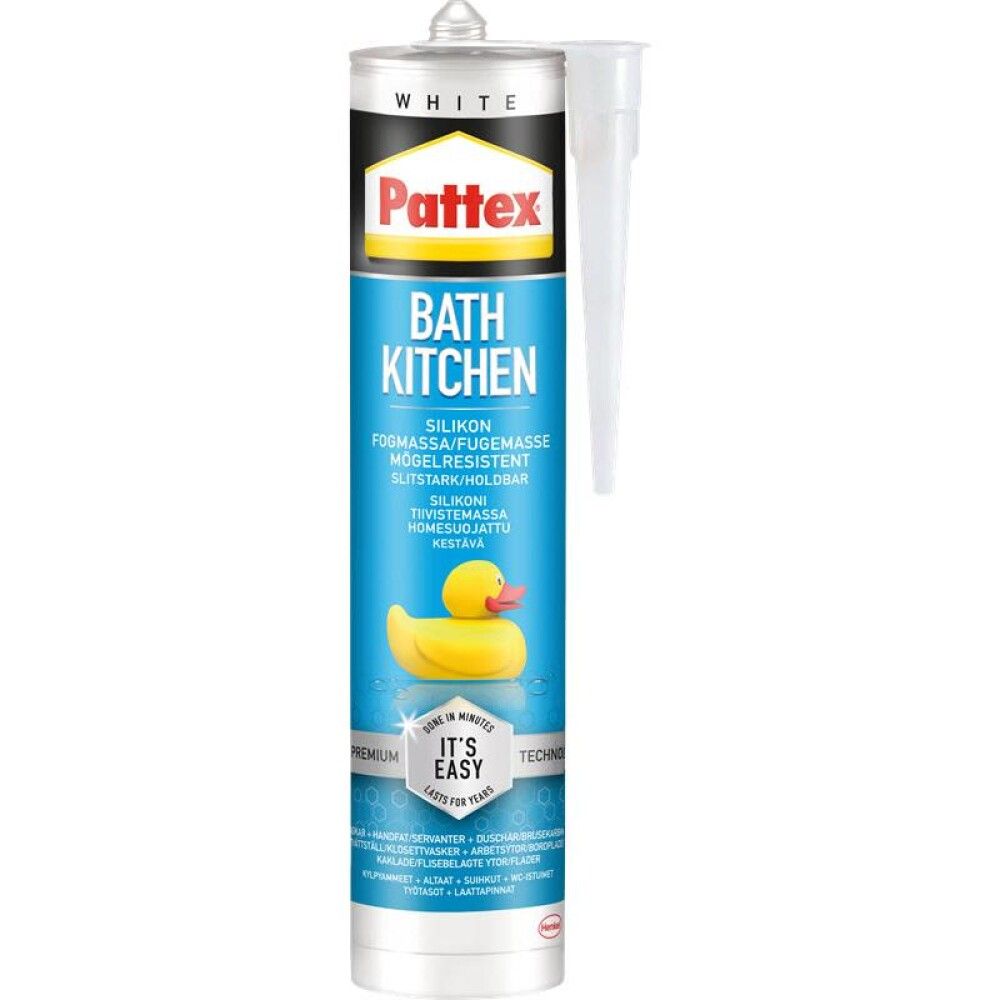 Sílikonkítti 280ml Pattex bað & eldhús hvítt