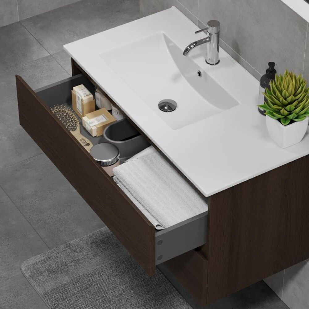 Handlaug vinstri Camden 90cm hvít