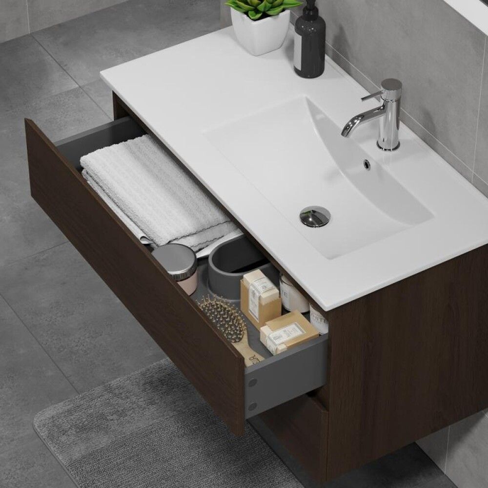 Handlaug hægri Camden 90cm hvít