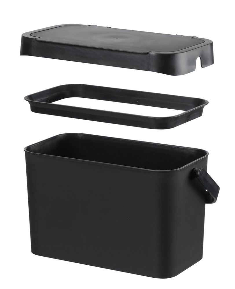 Ruslatunna fyrir lífrænt 5L Collect Biowaste svört