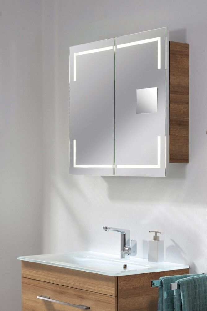 Speglaskápur 100x74cm Stella Camargue dökk eik