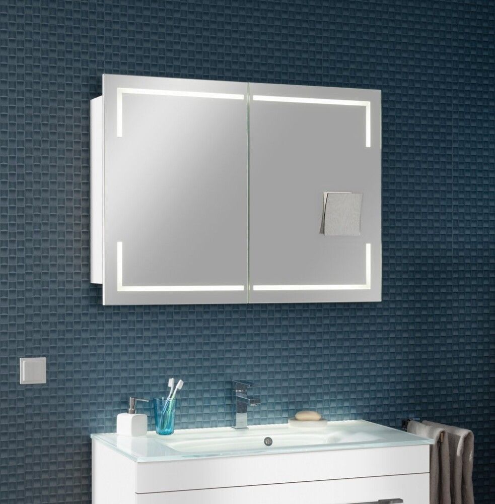 Speglaskápur LED Stella Camargue 100x73,7x15,7mm hvítur