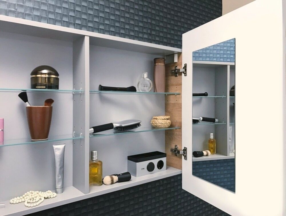 Speglaskápur LED Stella Camargue 100x73,7x15,7mm hvítur