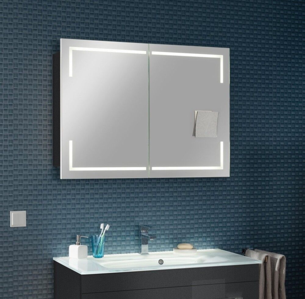 Speglaskápur 100x74cm Stella Camargue grár