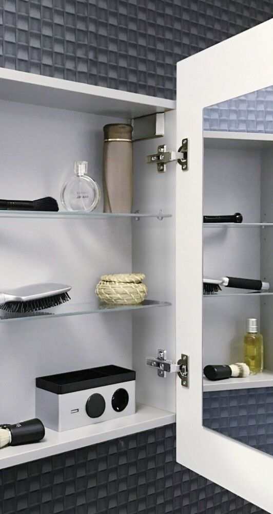 Speglaskápur 100x74cm Stella Camargue grár