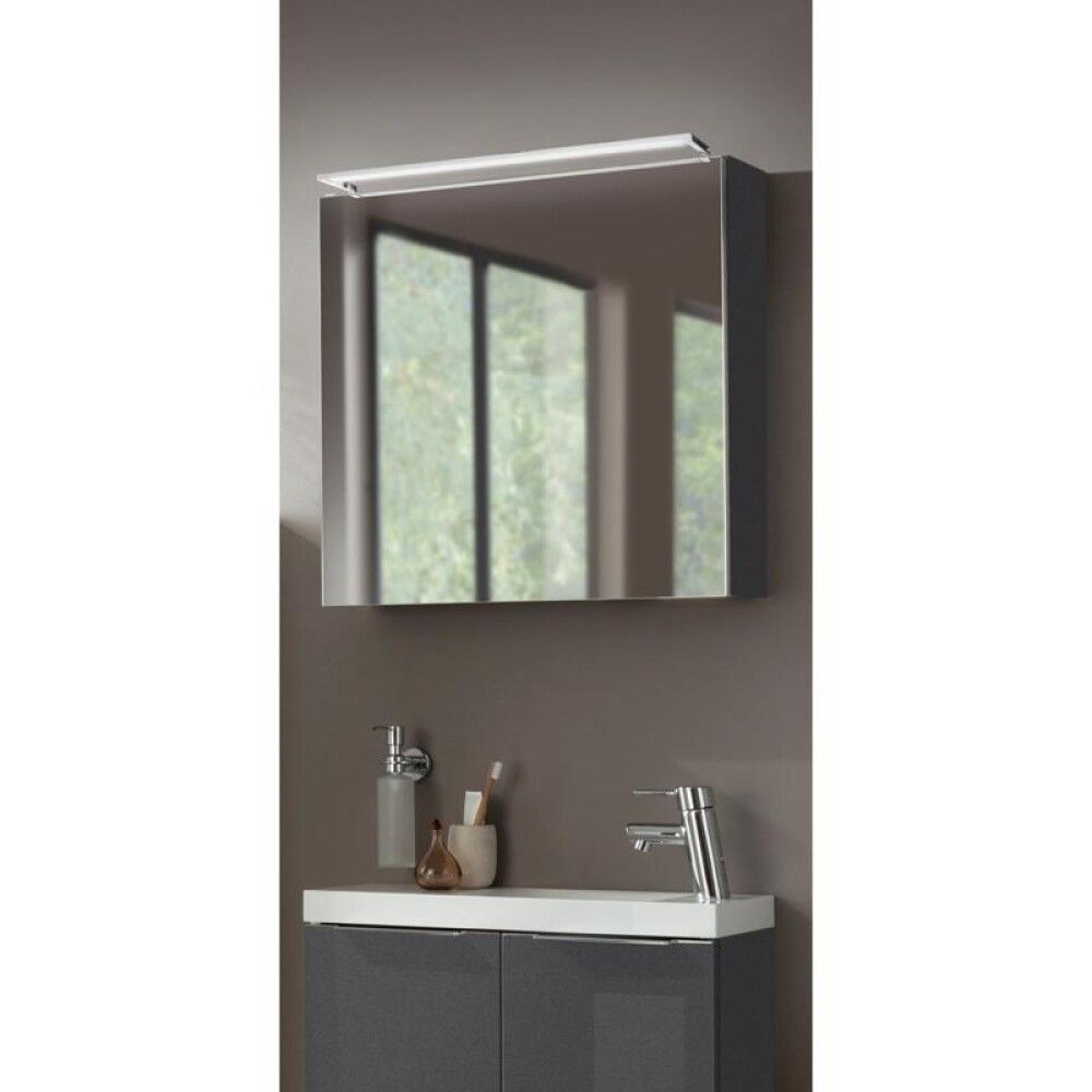 Speglaskápur Fresh vinstri 600x684x157mm Camargue grár