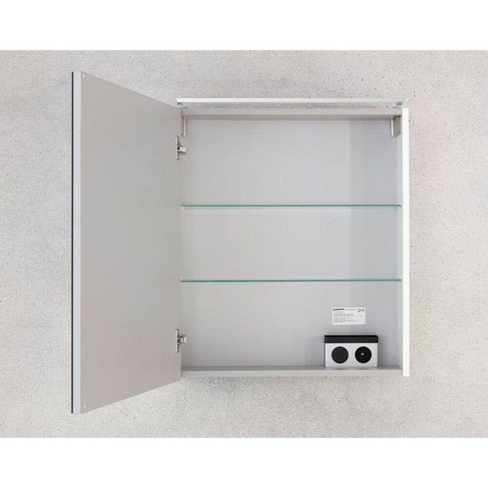 Speglaskápur Fresh vinstri 600x684x157mm Camargue grár