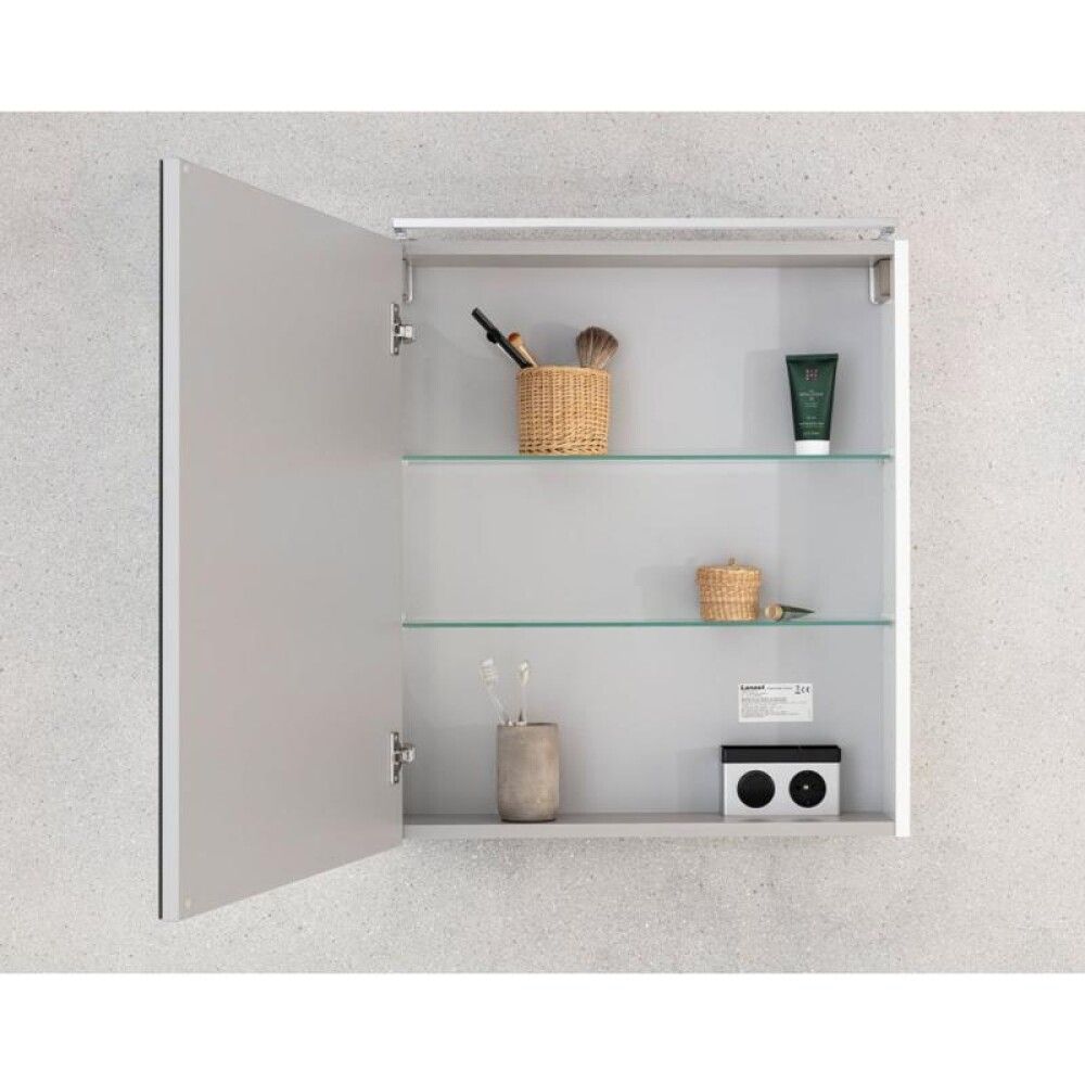 Speglaskápur Fresh vinstri 600x684x157mm Camargue grár