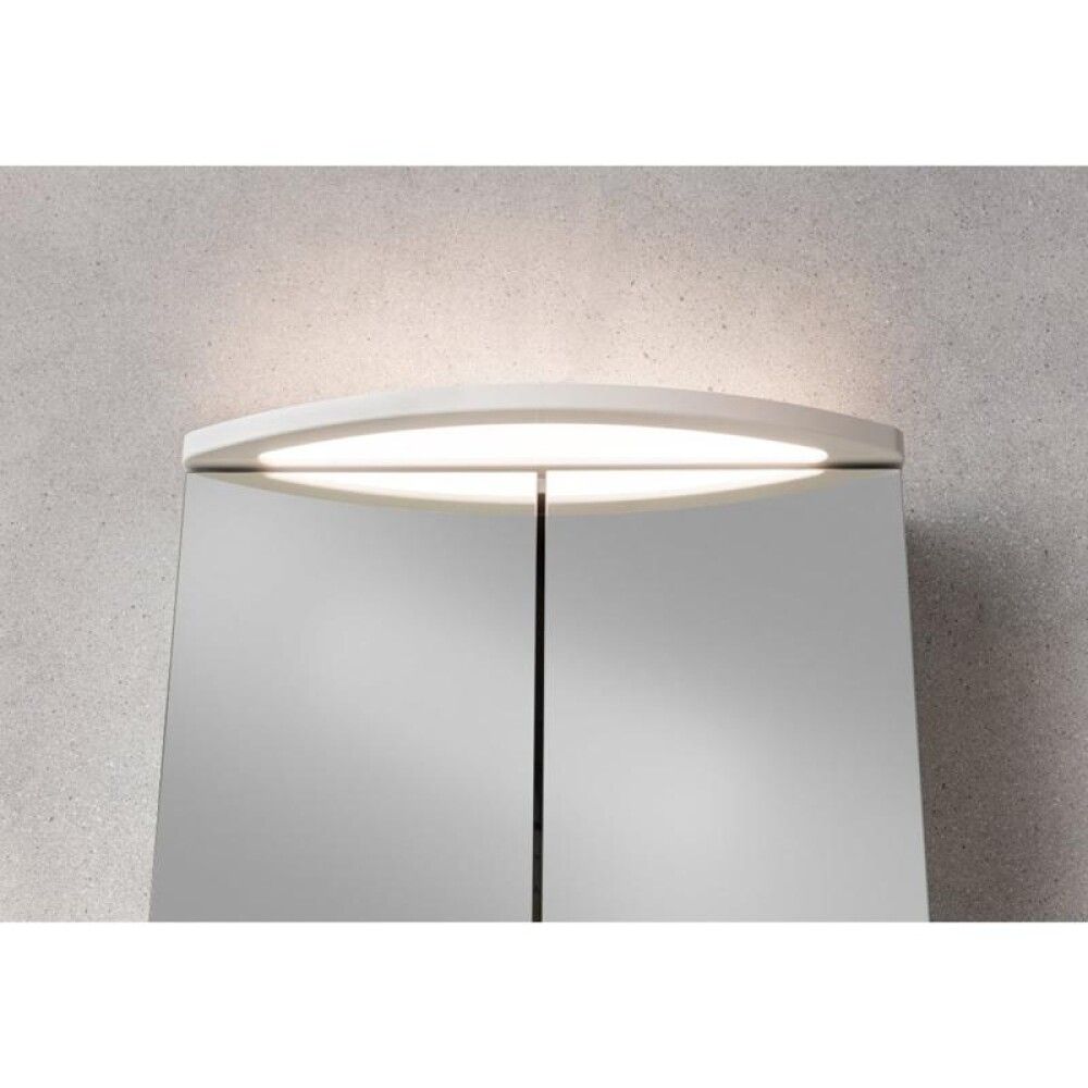 Speglaskápur LED 600x702x155 mm Camargue dökk eik