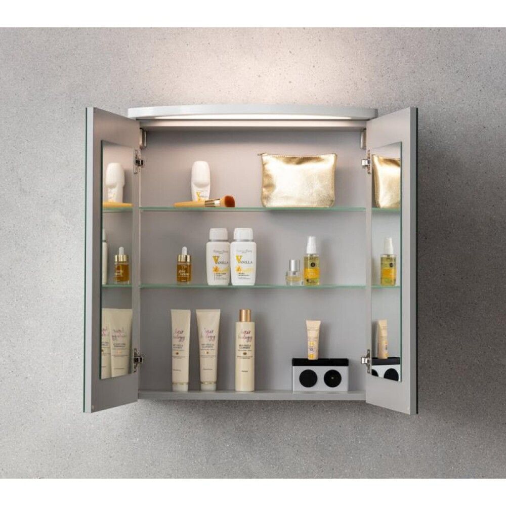 Speglaskápur LED Stella Camargue 60x70x15,5mm grár