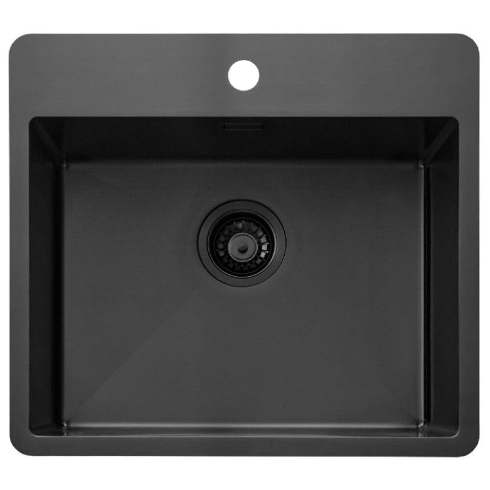 Stálvaskur Faaborg 54x50cm 500BK2 rústfrítt stál svartur