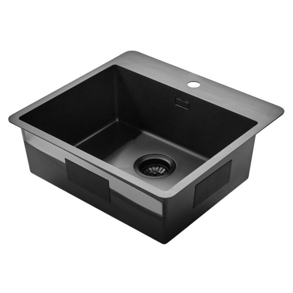 Stálvaskur Faaborg 54x50cm 500BK2 rústfrítt stál svartur