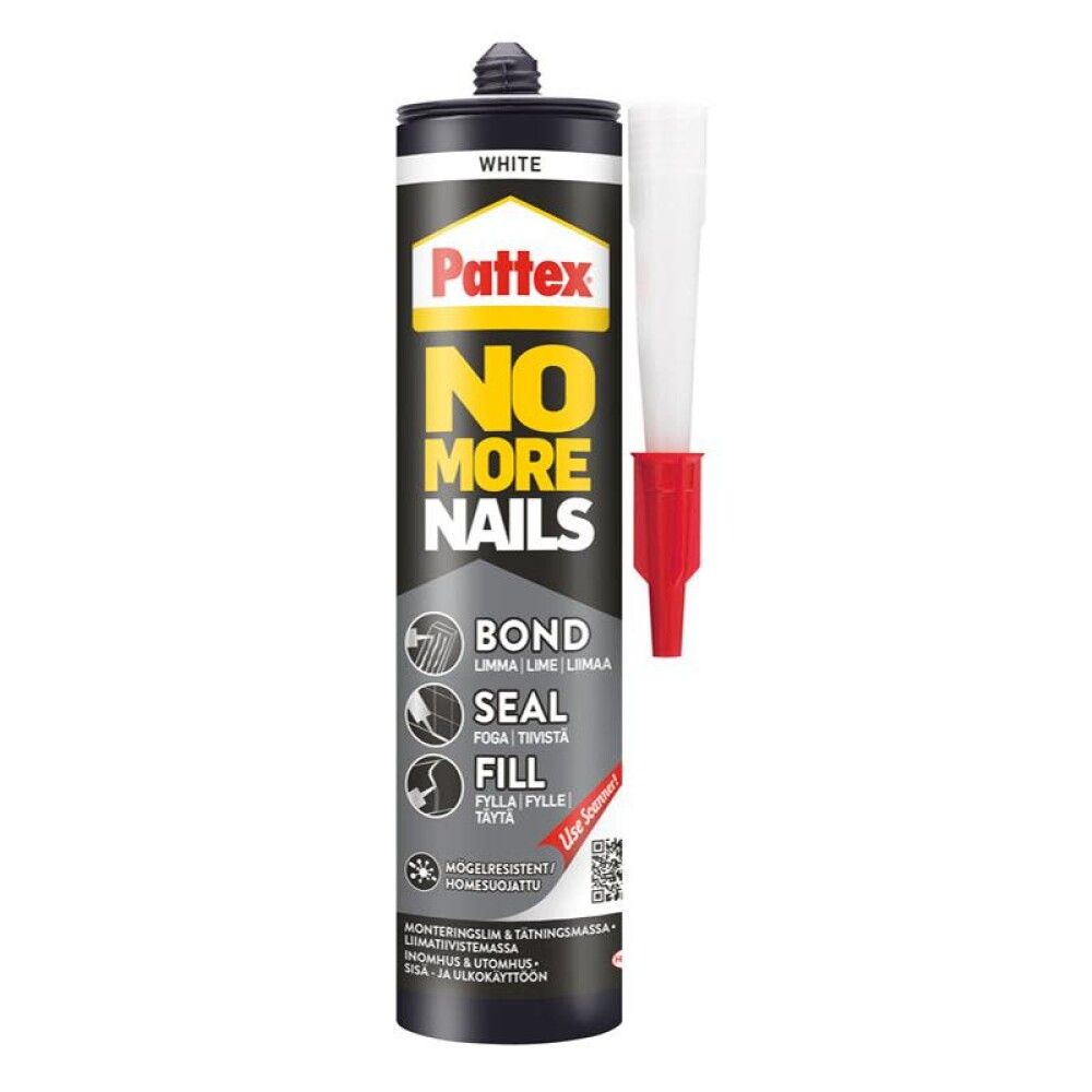 Límkýtti 280ml Pattex No More Nails Bond-Seal-Fill hvítt