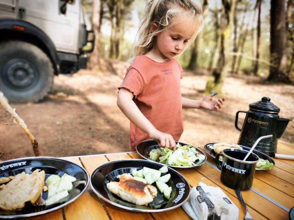 Diskar Petromax 2stk emalerað stál