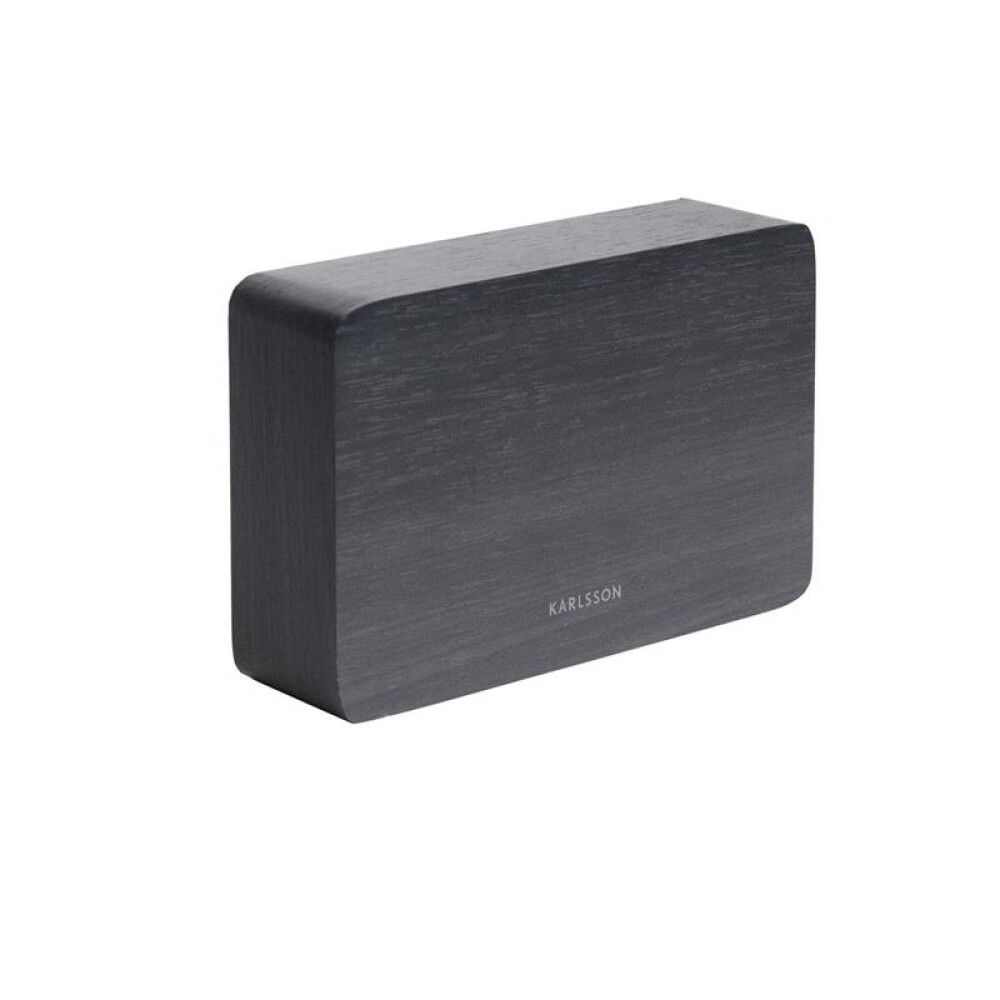 Vekjaraklukka Square LED 10cm svört