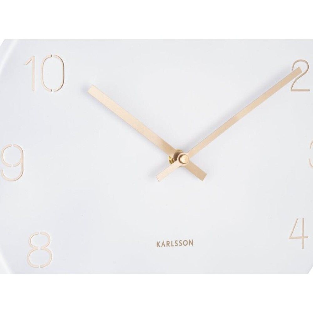 Veggklukka Charm Ø30cm hvít