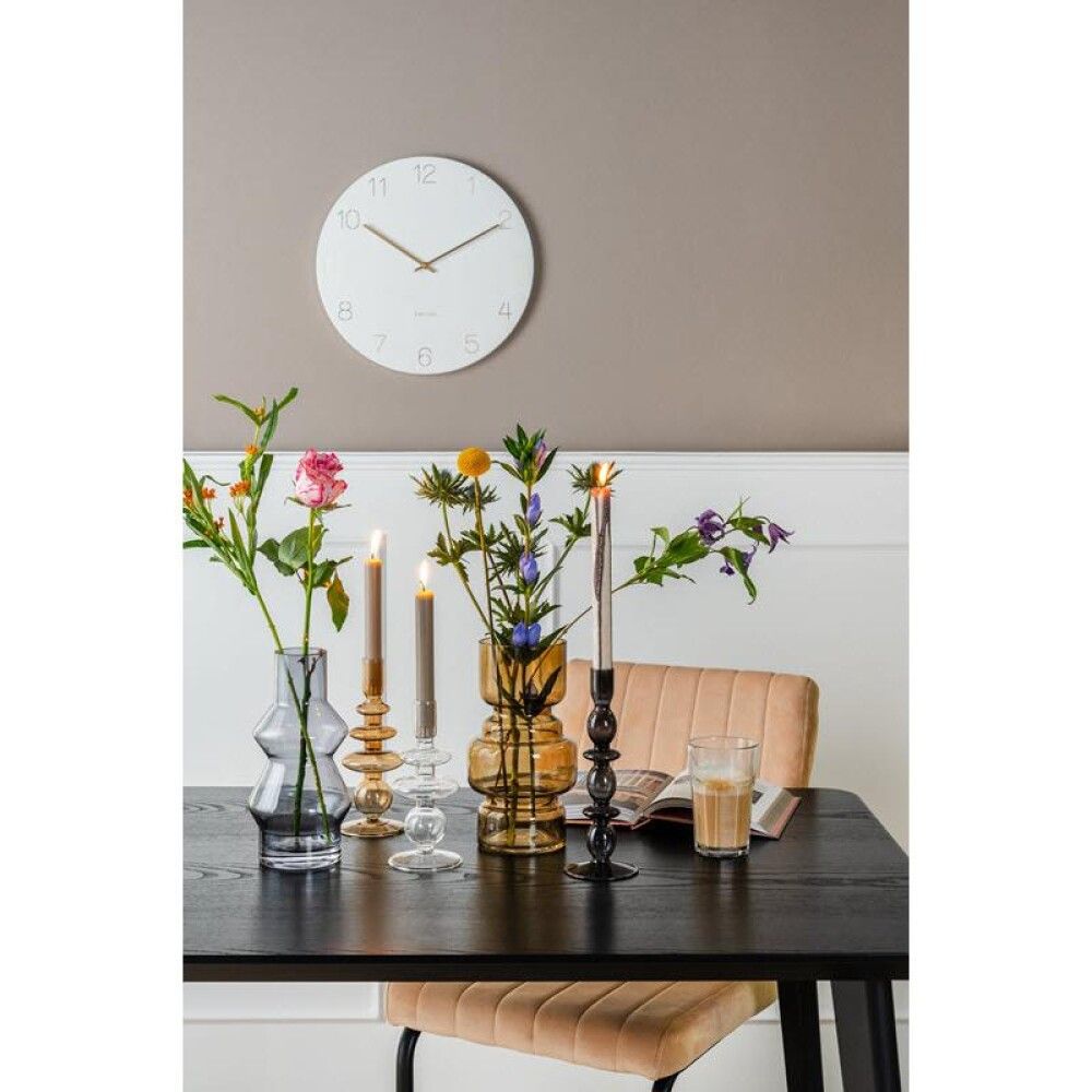 Veggklukka Charm Ø30cm hvít